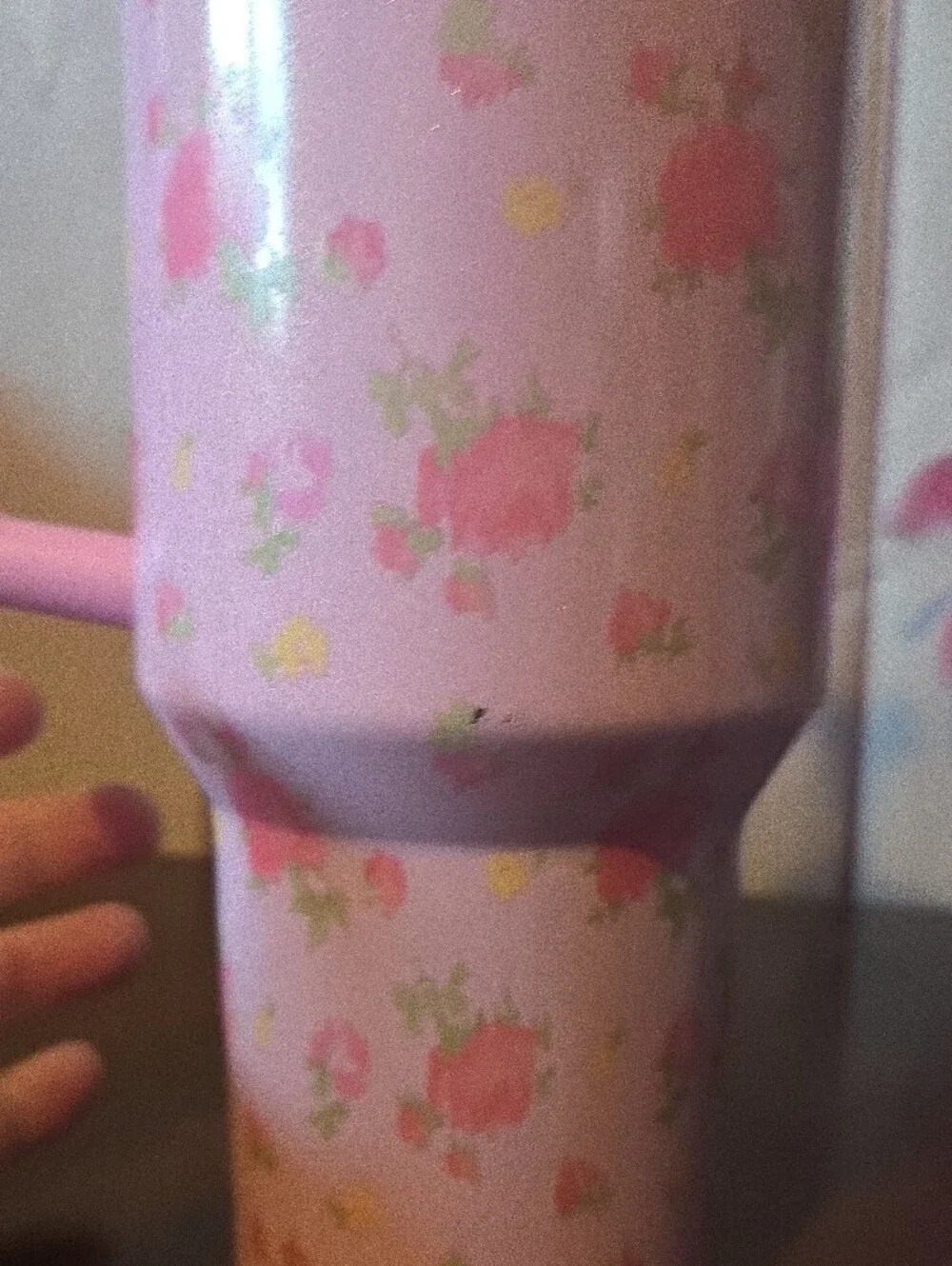 Stanley Pink LoveShackFancy Ibiza Sunset Floral 40oz Tumbler Ribbon Straw Topper - Picture 4 of 9